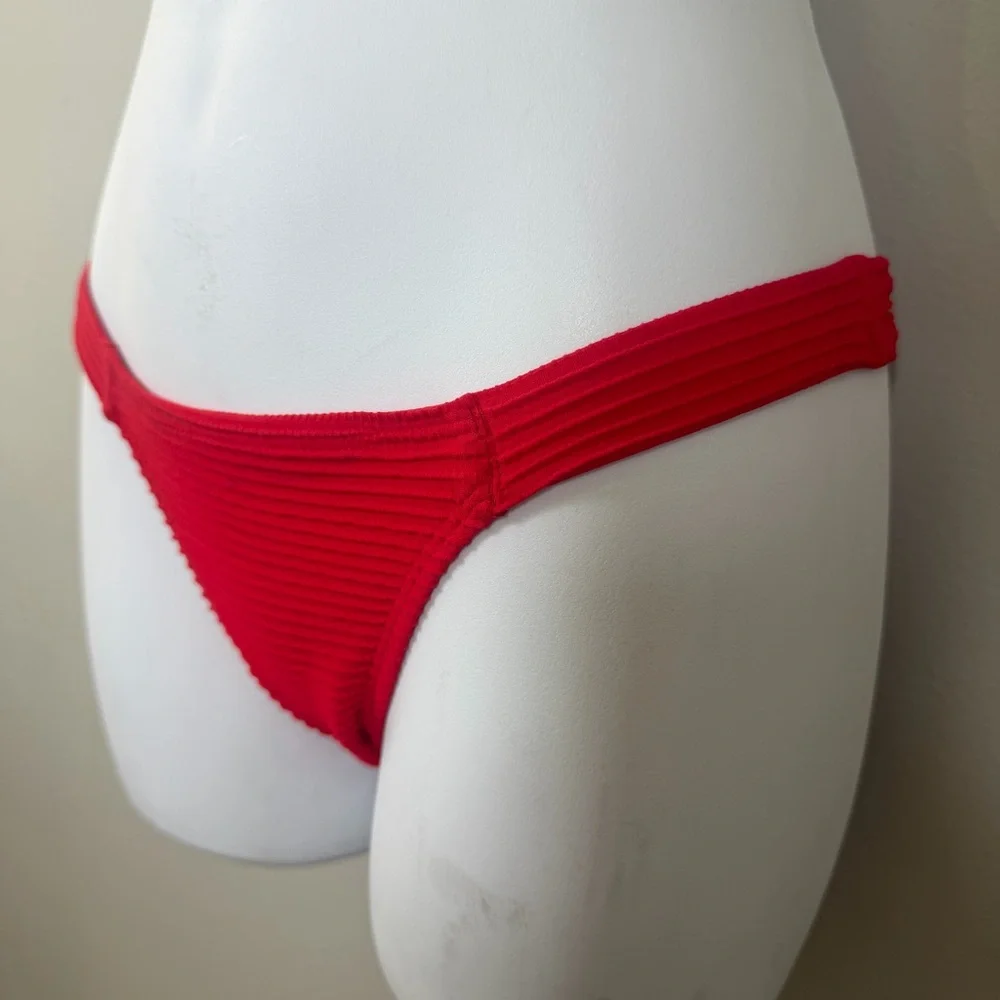 *NEW Vix Dune Fany Brazilian Bikini Bottoms Red Size Small (FLAW) - Picture 2 of 7